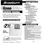 Bryant 5200 Thermostat User Manual