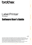 Brother TD-4000 Label Maker User Manual