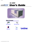 Brother SC-2000 Printer User Manual