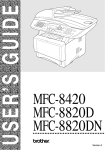 Brother MFC8820D All in One Printer User Manual