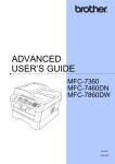 Brother MFC-7460DN All in One Printer User Manual
