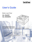 Brother HL-5440D Printer User Manual