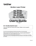 Brother HL-5150D Printer User Manual