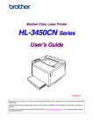 Brother HL-3450CN Printer User Manual