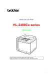 Brother HL-2400Ce Printer User Manual