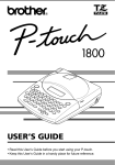 Brother 1800 Printer User Manual