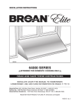 Broan 64000 Ventilation Hood User Manual