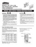 Broan 170F Air Conditioner User Manual
