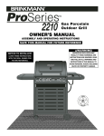 Brinkmann 2210 Series Gas Grill User Manual