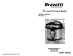 Bravetti PC107HA Electric Pressure Cooker User Manual