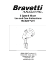 Bravetti FP201 Mixer User Manual