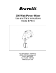 Bravetti EP545 Mixer User Manual