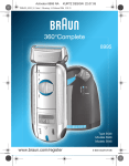 Braun 835 Electric Shaver User Manual