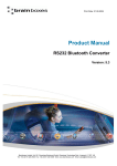 Brainboxes RS232 Network Card User Manual