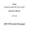 Brady 2461 Printer User Manual