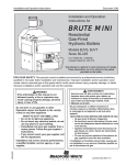 Bradford-White Corp BJVS Boiler User Manual
