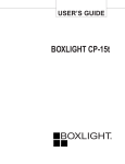 BOXLIGHT CP-15t Projector User Manual