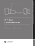 Boston Acoustics MCS 160 Home Theater System User Manual