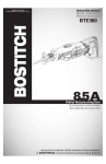 Bostitch BTE360K Cordless Saw User Manual