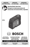 Bosch Power Tools GPL3 Laser Level User Manual