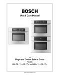 Bosch Appliances HBL 74 Oven User Manual