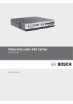 Bosch Appliances 600 Series DVR User Manual