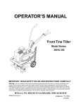 Bolens 225E Snow Blower User Manual