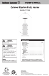 Blue Rhino EWT700SP Patio Heater User Manual