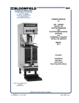 Bloomfield 9311 Coffeemaker User Manual