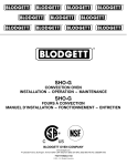 Blodgett SHO-G Oven User Manual