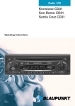 Blaupunkt San Remo CD31 Car Stereo System User Manual