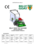 Billy Goat KV600SP Yard Vacuum User Manual
