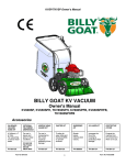 Billy Goat KV600SPFB Blower User Manual