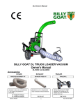 Billy Goat DL1800V Yard Vacuum User Manual