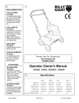 Billy Goat CR450S, CR550, CR550HC, CR550H Lawn Mower User Manual