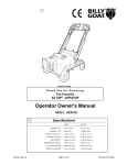 Billy Goat AE551, AE551H Lawn Mower User Manual
