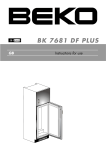 Beko BK 7681 Refrigerator User Manual