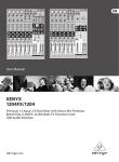 Behringer 1204FX Music Mixer User Manual