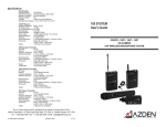 Azden 105UPR Microphone User Manual