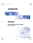 Axxess Interface 8600 Telephone User Manual