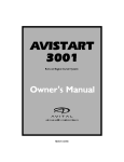 Avital 3001 Remote Starter User Manual