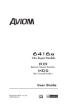 Aviom 6416M Music Mixer User Manual