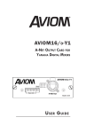 Aviom 16/O-Y1 Music Mixer User Manual