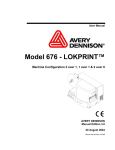 Avery 676 Printer User Manual