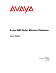 Avaya 3400 Series Cordless Telephone User Manual