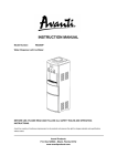 Avanti WID260P Water Dispenser User Manual