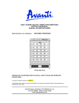 Avanti WC5100BG Beverage Dispenser User Manual