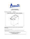 Avanti ORC2519SS Beverage Dispenser User Manual