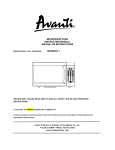 Avanti MO902SST-1 Microwave Oven User Manual
