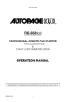 Auto Page RS-850lcd Automobile Alarm User Manual